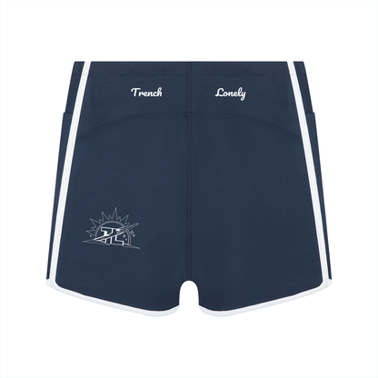 Women's High Rise Color Block Yoga Shorts