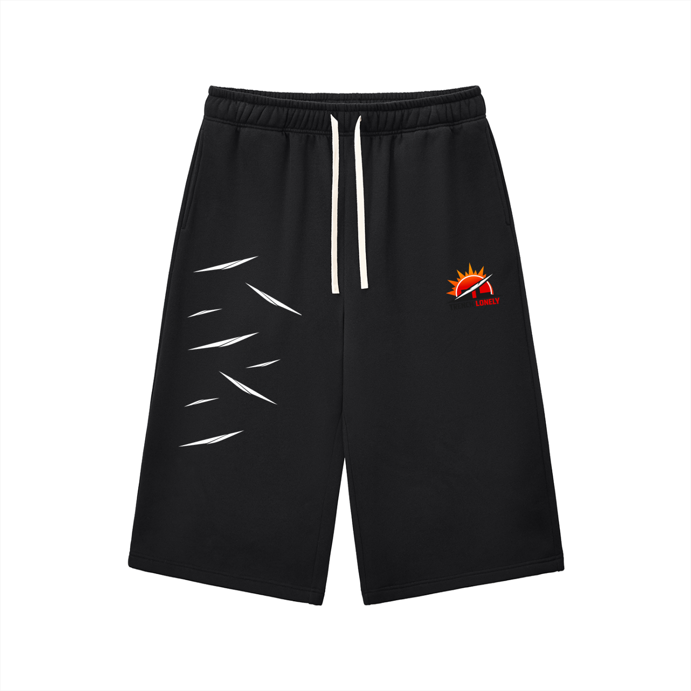 Relaxed Drawstring Three-quarter Sweatpants