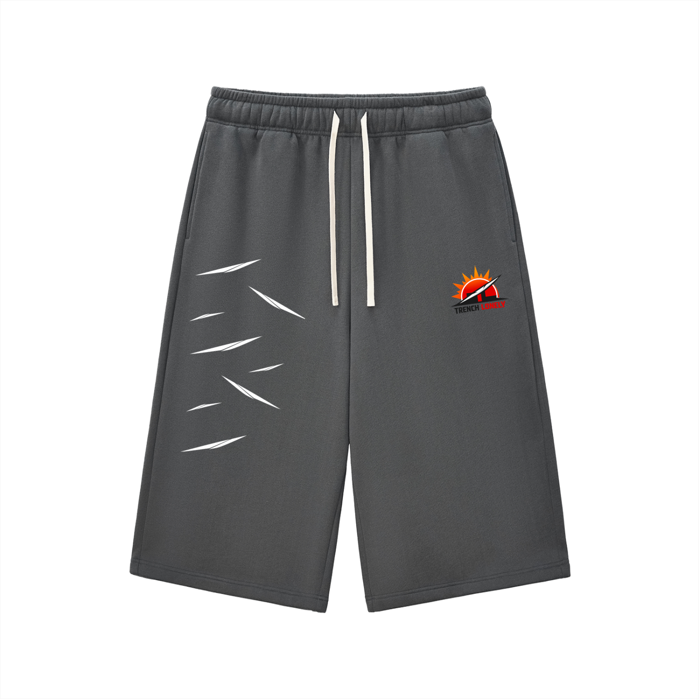 Relaxed Drawstring Three-quarter Sweatpants