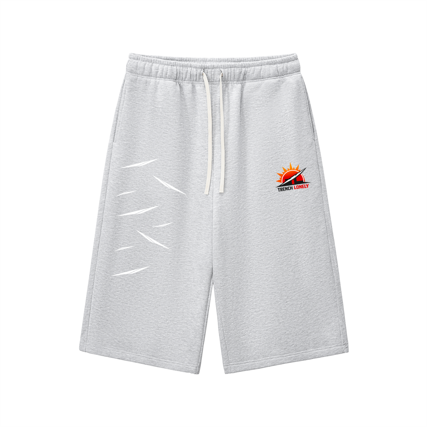 Relaxed Drawstring Three-quarter Sweatpants