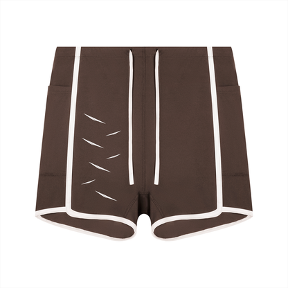 Women's High Rise Color Block Yoga Shorts